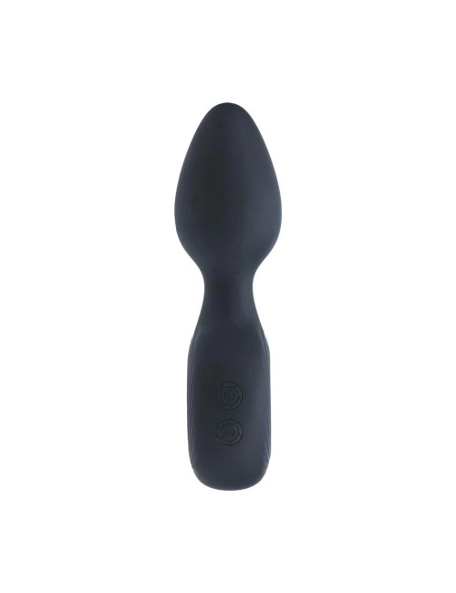 Czarny silikonowy plug analny z pętlą Levelz