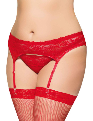 Garterbelt 3305 - Plus Size - red 3XL