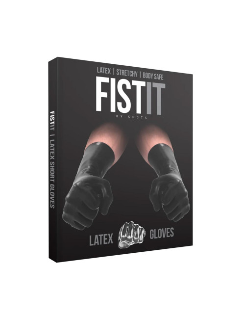 Lateksowe rękawiczki do fisting unisex Fist It Czarne