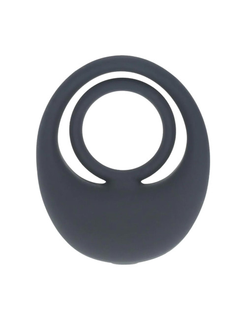 Pierścień erekcyjny wibrujący z silikonu Liquid Silicone Black - Zabawki / Pierścienie / Z wibracją