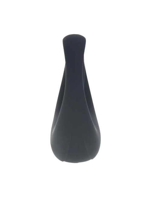 Pierścień erekcyjny wibrujący z silikonu Liquid Silicone Black - Zabawki / Pierścienie / Z wibracją