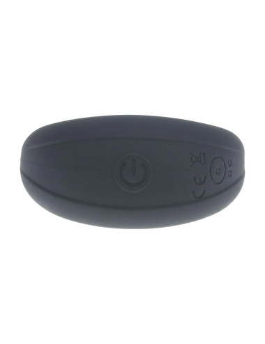 Vibrating Liquid Silicone Cock and Ball Ring - Black