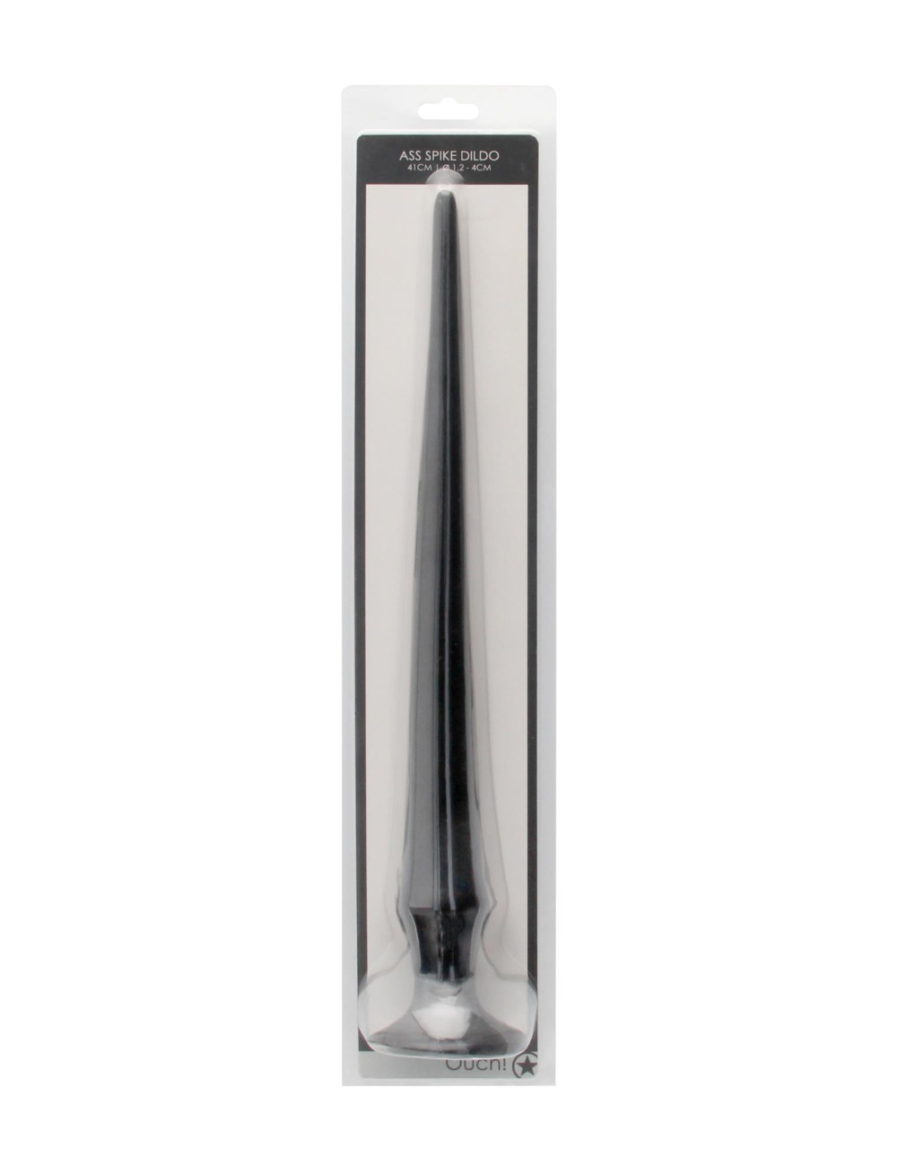 Ouch! Spike Anal Dildo 42 cm - Czarne dildo analne z PVC