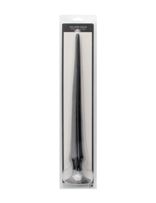 Ouch! Spike Anal Dildo 42 cm - Czarne dildo analne z PVC
