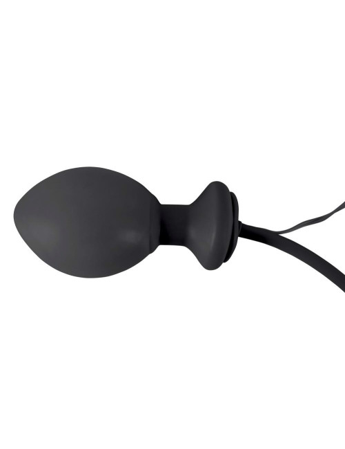 Fanny Hill Black Butt Plug Wibrujący - Nadmuchiwany Plug Anal, Latex, 12 cm
