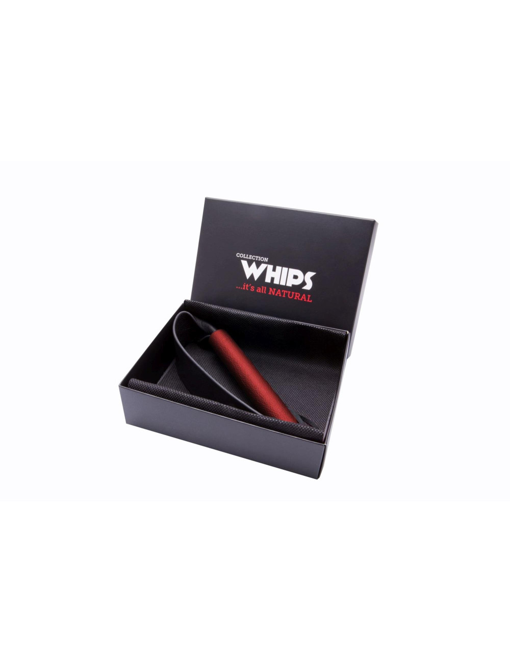 Pejcz WHIPS packa soft, czerwona – BDSM, bicze, naturalna skóra bydlęca