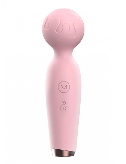 Mini Wand Pink - Wibrator i masażer silikonowy, 10 trybów, USB, wodoodporny, Zabawki