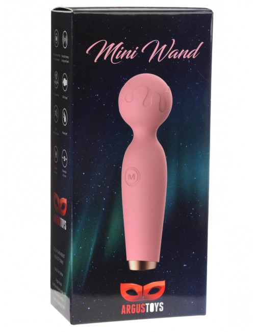 Mini Wand Pink - Wibrator i masażer silikonowy, 10 trybów, USB, wodoodporny, Zabawki