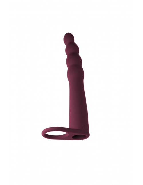Lola Toys Pure Passion Bramble - Strap-On z wibracją Wine Red
