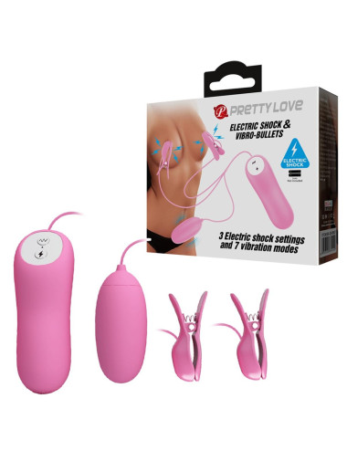 PRETTY LOVE - ELECTRIC SHOCK & VIBRO-BULLETS, 7 vibration functions 3 electric shock functions