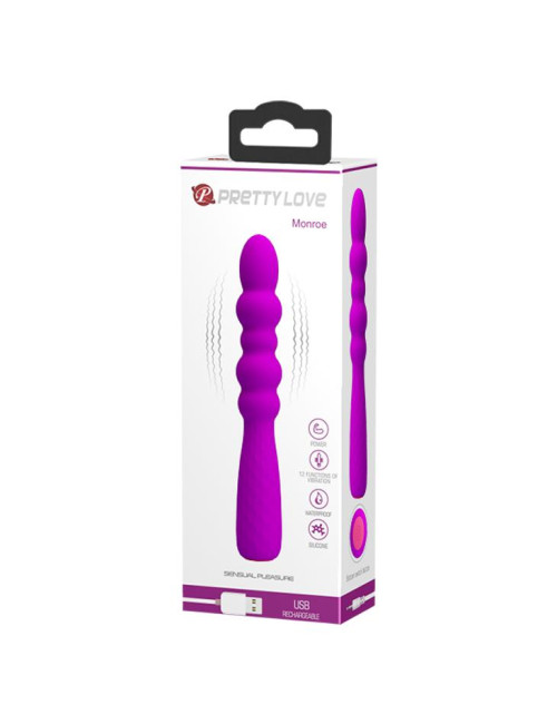 PRETTY LOVE Monroe 12-funkcyjny wibrator USB – stymulator i zabawki erotyczne