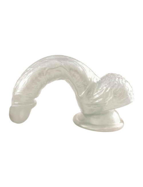 Dildo żelowy Pearlescent Mabe Pearl White – realistyczny kształt, perłowy połysk, 20,5 cm