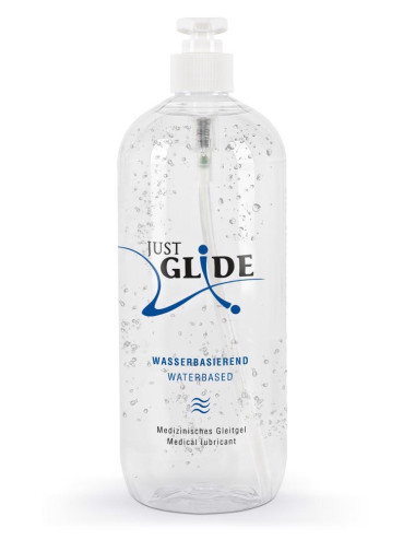 Just Glide Żel intymny na bazie wody 1L – afrodyzjak, bez zapachu, wegański