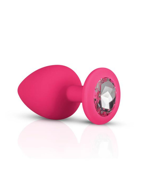 Zestaw 3 wtyczek analnych Diamond Pink – silikonowy, bezpieczny, biżuteria analna