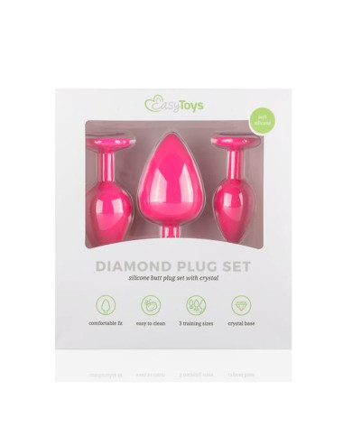 Plug-Diamond Plug Set-Pink