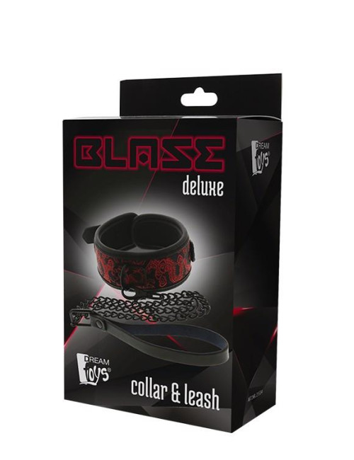 Dream Toys Blaze Deluxe Collar & Leash - Zestaw BDSM