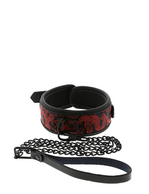 Dream Toys Blaze Deluxe Collar & Leash - Zestaw BDSM
