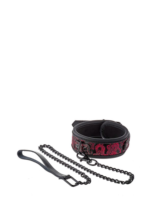 Dream Toys Blaze Deluxe Collar & Leash - Zestaw BDSM