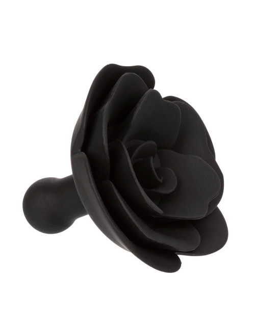 Removable Rose Gag Black – Zabawki BDSM Knebel Silikonowy z Zdejmowaną Różą, Wodoodporny