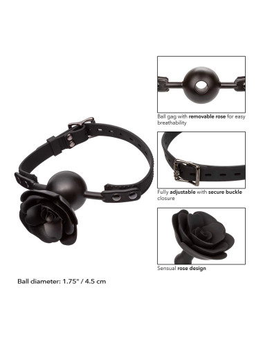 Removable Rose Gag Black