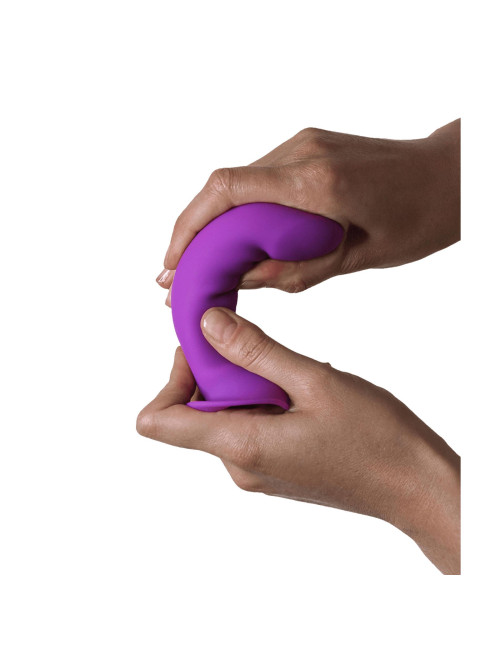 Hitsens 6 (5) Purple - Dildo Realistyczne z przyssawką, podwójna gęstość, silikon Silexpan