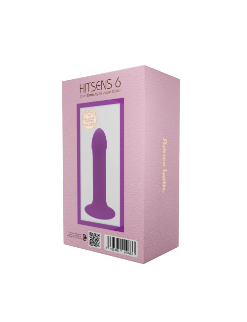 Hitsens 6 (5) Purple - Dildo Realistyczne z przyssawką, podwójna gęstość, silikon Silexpan