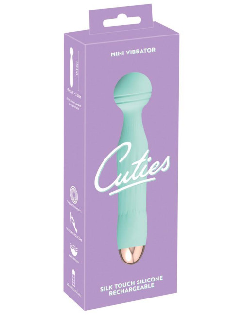 Cuties Mini Vibrator Green - Dyskretny mini wibrator silikonowy