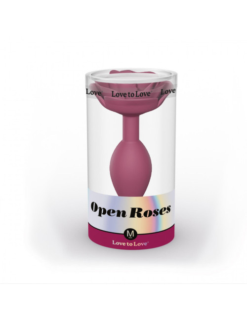 OPEN ROSES M SIZE Plum Star - Korek Analny Silikonowy, Zabawki Analne, Biżuteria Analna