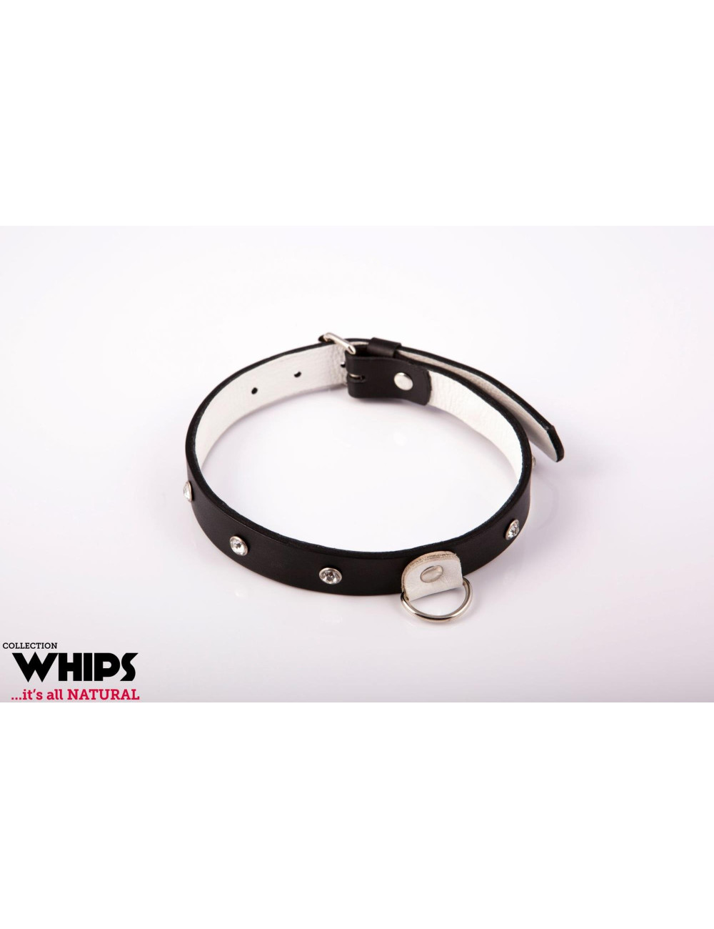 Whips Collection – Elegancka Biała Obroża Damska