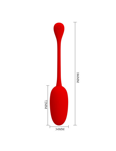 PRETTY LOVE - KNUCKER Red, 12 vibration functions Memory function