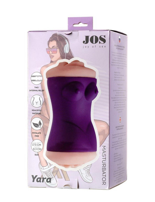 JOS Yara Dwustronny Masturbator – Usta i Pochwa, TPR, 17,5 cm | Zabawki dla dorosłych