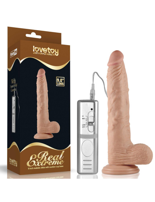 Lovetoy Real Extreme Dildo 9 cali z wibracjami PVC