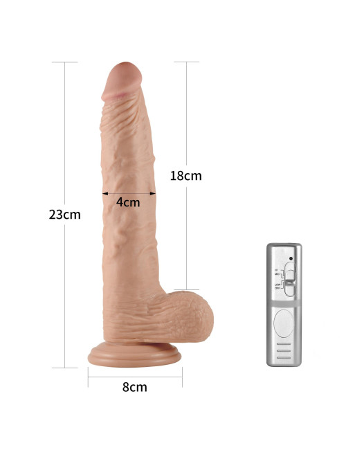 Lovetoy Real Extreme Dildo 9 cali z wibracjami PVC
