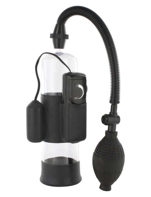 Power Pump Black – Pompka powiekszajaca penis z wibracjami – Zabawki dla mezczyzn