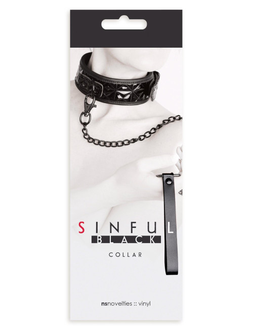 Collar Black – Obroża BDSM z Smyczą i Kagańcami