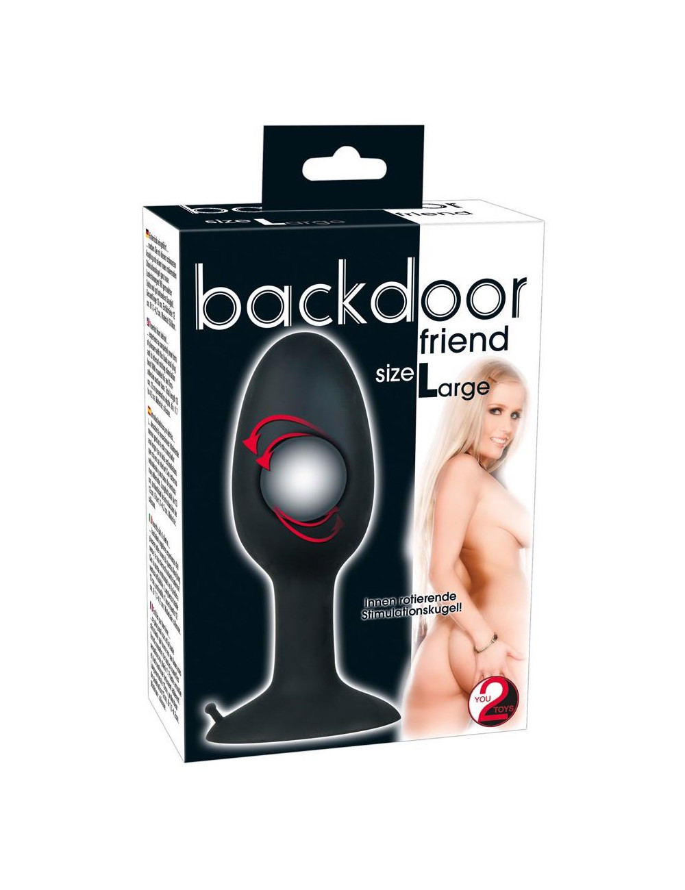 Backdoor Friend Czarny Silikonowy Korek Analny Large 12 cm