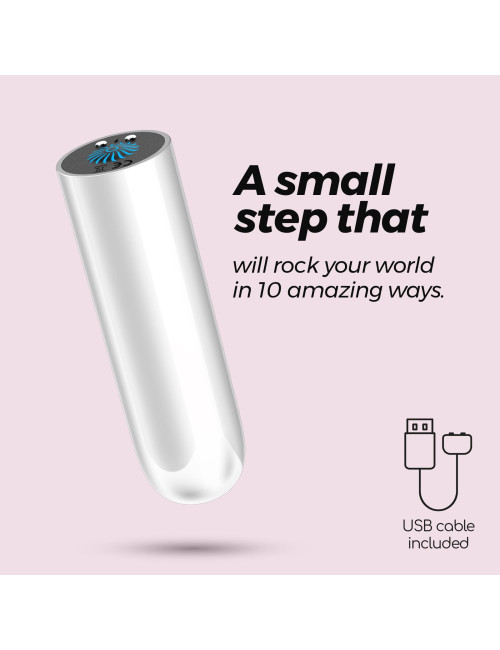 QUACKERS USB RECHARGEABLE VIBRATING BULLET WHITE CRUSHIOUS
