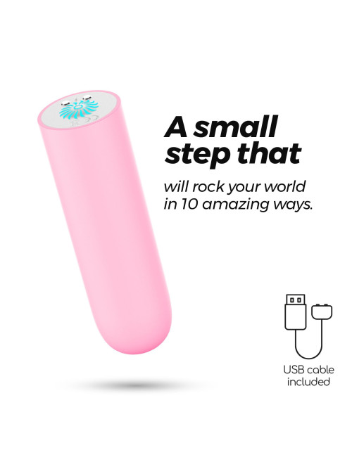QUACKERS USB RECHARGEABLE VIBRATING BULLET PINK CRUSHIOUS