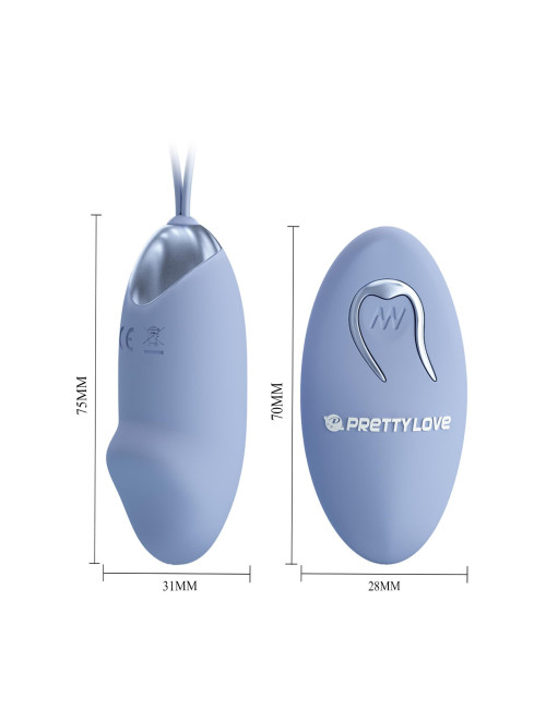 PRETTY LOVE - JULIA Dream chaser 2, Blue, Wireless remote control 12 vibration functions