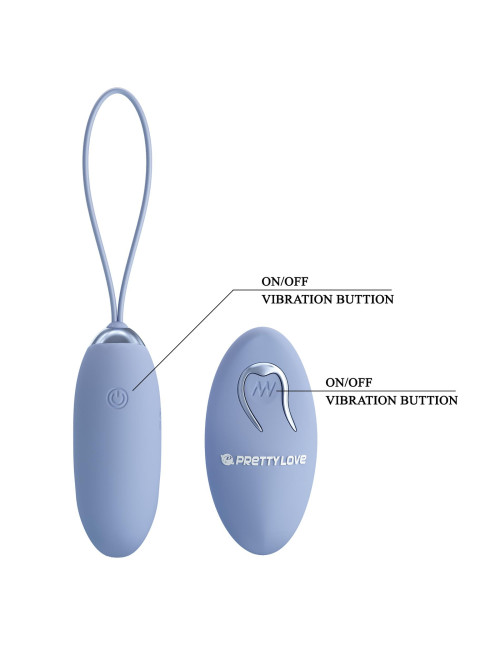 PRETTY LOVE - JULIA Dream chaser 2, Blue, Wireless remote control 12 vibration functions
