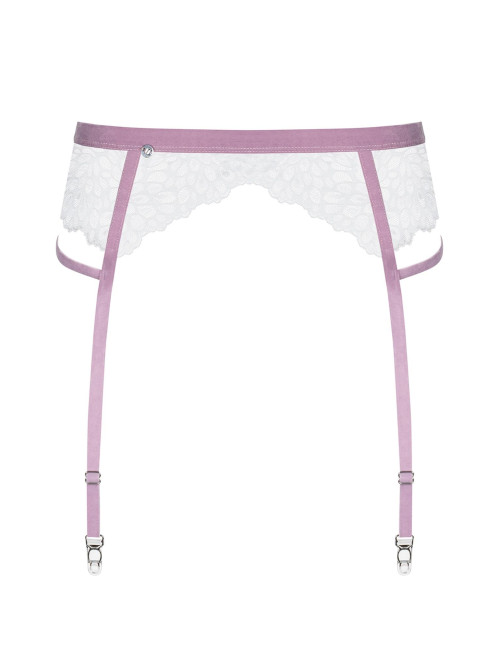 Obsessive Lilyanne Pas do Pończoch Biały L/XL