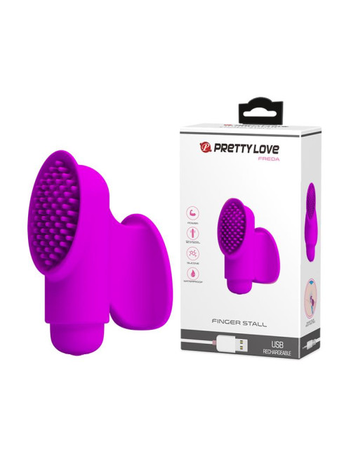 Pretty Love Freda: Wibrator z nasadką, 12 funkcji, pamięć, stymulator łechtaczki - zabawki erotyczne
