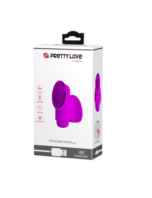 Pretty Love Freda: Wibrator z nasadką, 12 funkcji, pamięć, stymulator łechtaczki - zabawki erotyczne