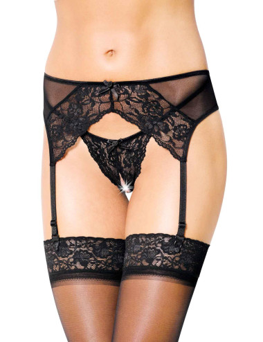 SoftLine Collection Czarny Pas do Garterbelt 3317 S/M