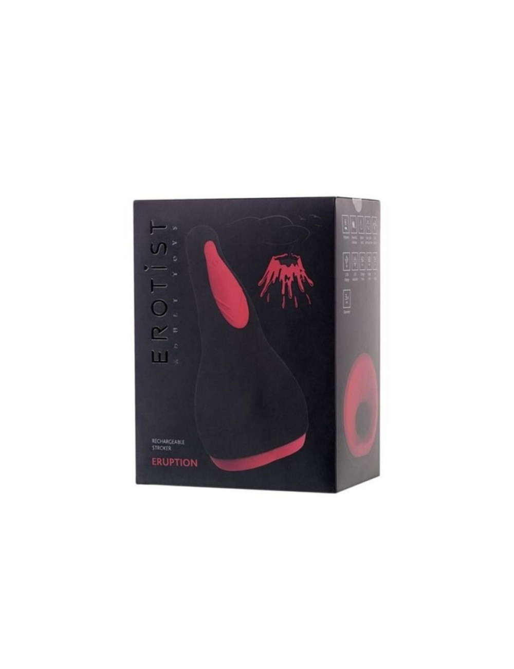 EROTIST ERUPTION Masturbator silikonowy czarny 18.5 cm