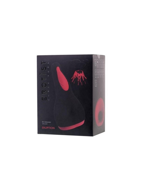 EROTIST ERUPTION Masturbator silikonowy czarny 18.5 cm