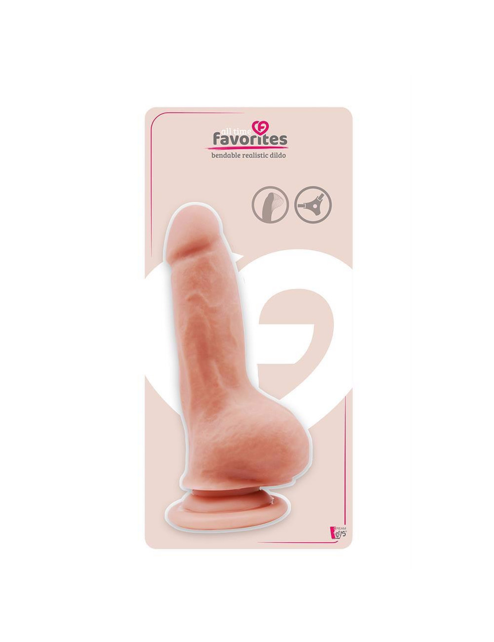 Dream Toys All Time Favorites Elastyczne Dildo z Przyssawką Cieliste