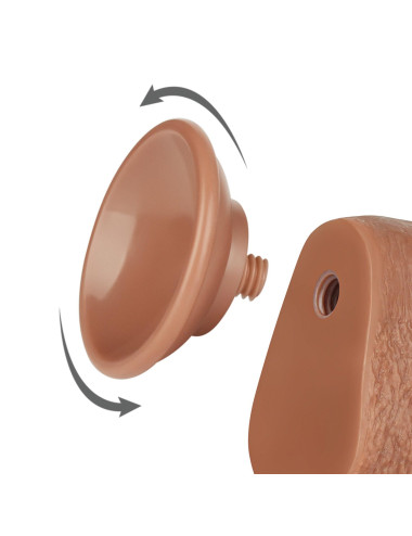 9'' Sliding Skin Dual Layer Dong Brown
