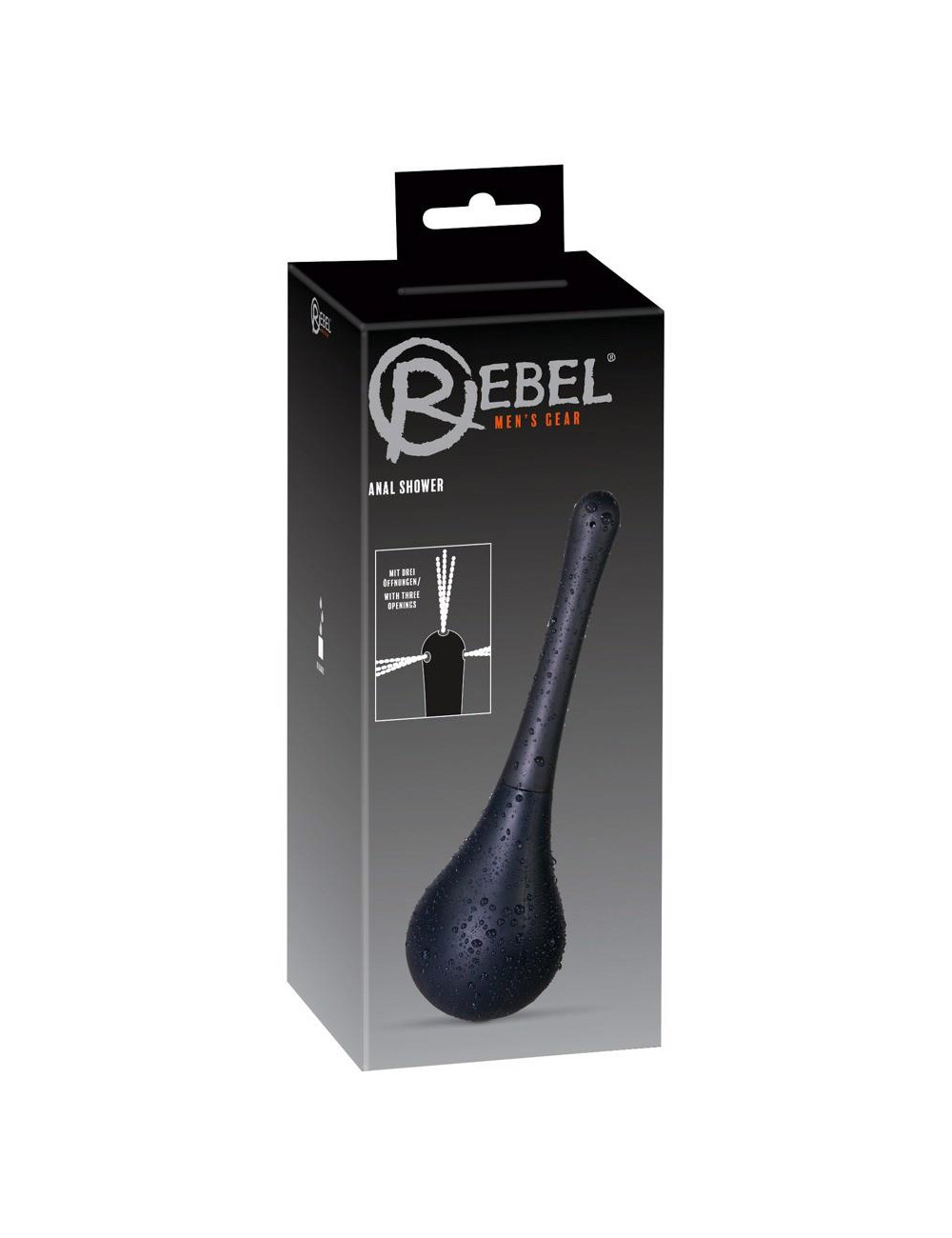 Rebel Anal Shower Black – Zabawki analne i higiena intymna