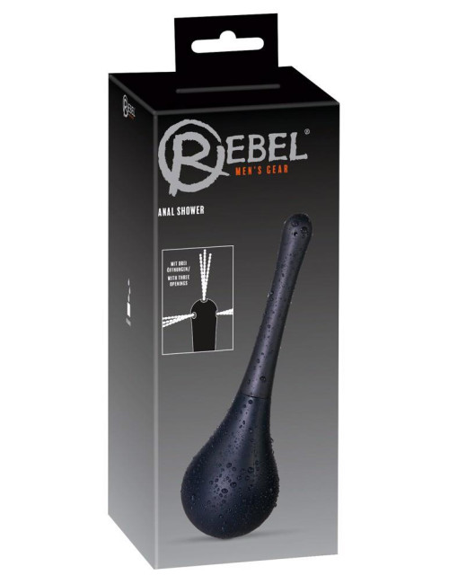 Rebel Anal Shower Black – Zabawki analne i higiena intymna